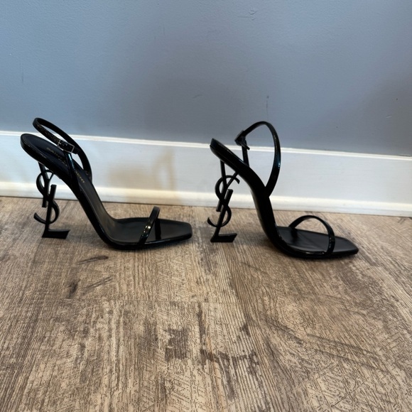 Saint Laurent Opyum Black Sculptural Heels NEW - Picture 5 of 9